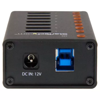 StarTech.com 7 portin USB 3.0 -keskitin - pöytä- tai seinäasennettava metallikotelo~7 portin USB 3.0 -keskitin (5 Gbit/s) - pöytä- tai seinäasennettava metallikotelo
