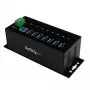 StarTech.com 7-porttinen teollinen USB 3.0 -keskitin ESD-suojauksella~7-porttinen USB 3.0 -keskitin (5Gbps) - teollinen metallinen USB-A-keskitin ESD-suojauksella ja 350W ylijännitesuojauksella - DIN-kisko-, seinä- tai pöytäasennus - TAA-yhteensopiva USB-laajenninkeskitin