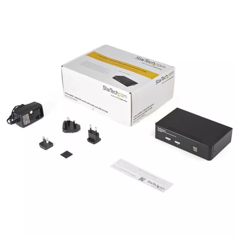 StarTech.com 2 portin USB HDMI KVM-kytkin äänellä ja USB 2.0 -keskittimellä