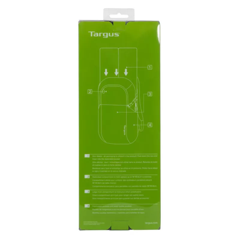Targus TBB641GL EcoSmart Zero Waste kannettavan reppu, 15–16 tuumaa, muovi, musta