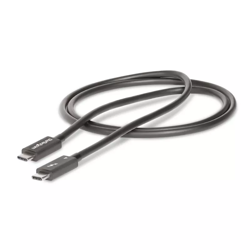 StarTech.com 3ft (1m) Thunderbolt 4 -kaapeli – 40 Gbit/s – 100 W PD – 4K/8K video – Intel-sertifioitu Thunderbolt-kaapeli – yhteensopiva USB4/Thunderbolt 3/USB 3.2/USB Type-C/DisplayPort
