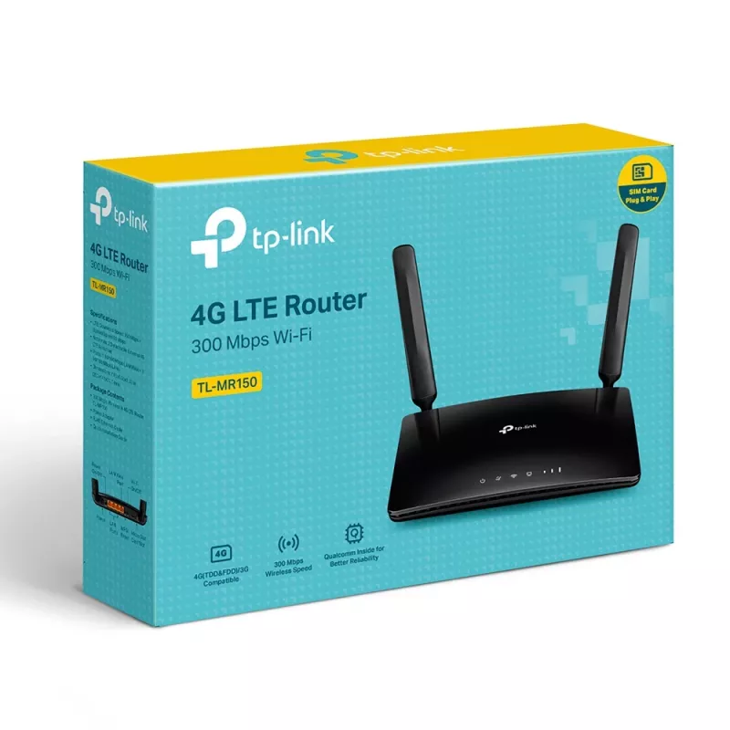 TP-Link TL-MR150 WLAN-reititin Fast Ethernet yksikaista (2,4 GHz) 4G musta