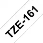 Laminointinauha Brother TZe161 36 mm musta läpinäkyvälle
