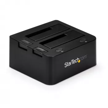 StarTech.com kaksipaikkainen USB 3.0 - SATA- ja IDE-kiintolevytelakka, USB-kiintolevytelakka, ulkoinen 2,5/3,5 tuuman SATA I/II/III ja IDE (40-pin) SSD/HDD-telakka, hot-swap-kiintolevypaikat, top-loading
