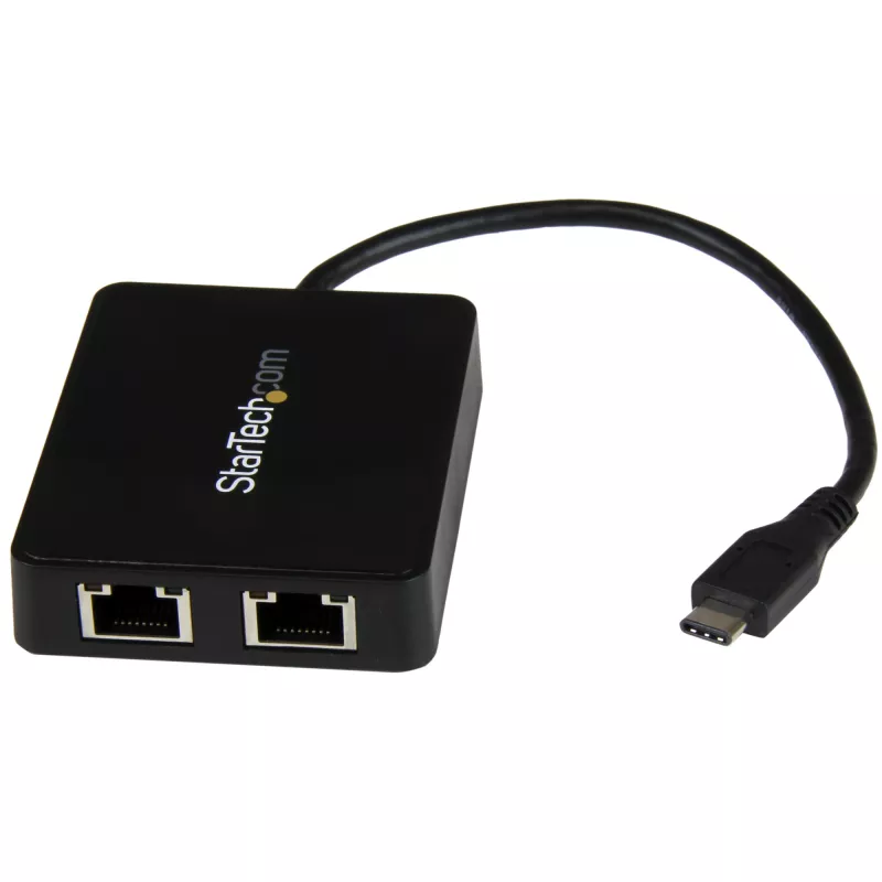 StarTech.com USB-C - kaksois-Gigabit Ethernet -sovitin USB (Type-A) -liitännällä