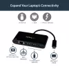 StarTech.com USB-C - Ethernet-sovitin 3-porttisella USB 3.0 -keskittimellä ja Power Deliveryllä