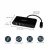 StarTech.com USB-C - Ethernet-sovitin 3-porttisella USB 3.0 -keskittimellä ja Power Deliveryllä