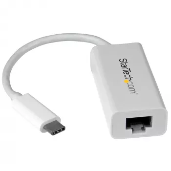 StarTech.com USB-C - Gigabit-verkkosovitin - valkoinen, johdollinen, USB Type-C, Ethernet, 5000 Mbit/s, valkoinen