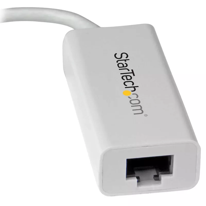 StarTech.com USB-C - Gigabit-verkkosovitin - valkoinen, johdollinen, USB Type-C, Ethernet, 5000 Mbit/s, valkoinen