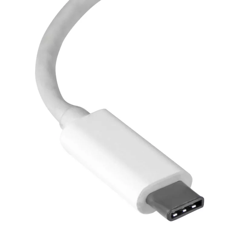 StarTech.com USB-C - Gigabit-verkkosovitin - valkoinen, johdollinen, USB Type-C, Ethernet, 5000 Mbit/s, valkoinen