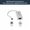 StarTech.com USB-C - Gigabit-verkkosovitin - valkoinen, johdollinen, USB Type-C, Ethernet, 5000 Mbit/s, valkoinen