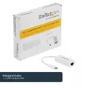 StarTech.com USB-C - Gigabit-verkkosovitin - valkoinen, johdollinen, USB Type-C, Ethernet, 5000 Mbit/s, valkoinen