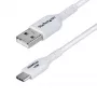 StarTech.com 2m USB-A–USB-C-latauskaapeli, lataus & synkronointi, 3A, USB 2.0, TPE-päällyste - valkoinen USB-latauskaapeli