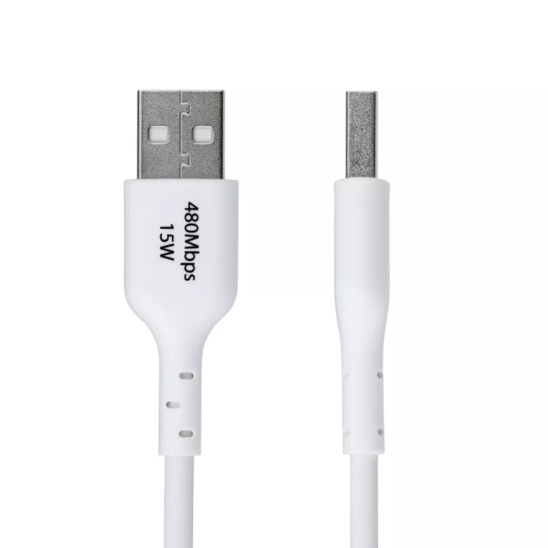 StarTech.com 2m USB-A–USB-C-latauskaapeli, lataus & synkronointi, 3A, USB 2.0, TPE-päällyste - valkoinen USB-latauskaapeli