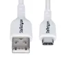 StarTech.com 2m USB-A–USB-C-latauskaapeli, lataus & synkronointi, 3A, USB 2.0, TPE-päällyste - valkoinen USB-latauskaapeli