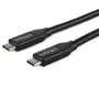 StarTech.com USB-C–USB-C-kaapeli 5A PD:llä – M/M – 1 m – USB 2.0 – USB-IF-sertifioitu