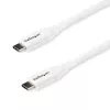 StarTech.com USB-C–USB-C-kaapeli 5 A PD:llä – M/M – valkoinen – 2 m – USB 2.0 – USB-IF-sertifioitu