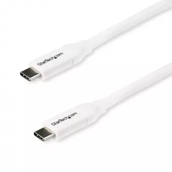 StarTech.com USB-C–USB-C-kaapeli 5 A PD:llä – M/M – valkoinen – 2 m – USB 2.0 – USB-IF-sertifioitu