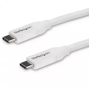StarTech.com USB-C–USB-C-kaapeli 5A PD:llä - M/M - valkoinen - 4 m - USB 2.0 - USB-IF-sertifioitu