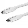 StarTech.com USB-C–USB-C-kaapeli 5A PD:llä - M/M - valkoinen - 4 m - USB 2.0 - USB-IF-sertifioitu