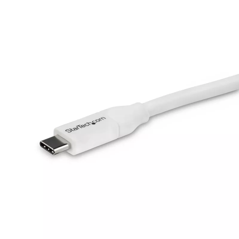 StarTech.com USB-C–USB-C-kaapeli 5A PD:llä - M/M - valkoinen - 4 m - USB 2.0 - USB-IF-sertifioitu