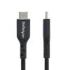 StarTech.com 2 m USB-C-latauskaapeli, USB-C-kaapeli, USB 2.0 Type-C -kannettavan latauskaapeli, 60 W 3 A Power Delivery, TPE-päällyste, USB-C-datansiirtokaapeli, M/M