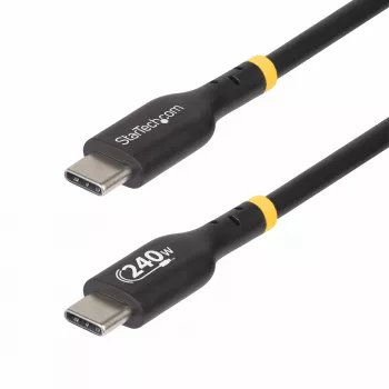 StarTech.com 1m USB-C-laturikaapeli, USB-IF-sertifioitu USB-C-kaapeli, 240W PD EPR, USB 2.0 Type-C kannettavan laturikaapeli, USB-C-datansiirtokaapeli, TPE-päällyste, M/M