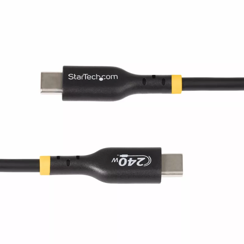 StarTech.com 1m USB-C-laturikaapeli, USB-IF-sertifioitu USB-C-kaapeli, 240W PD EPR, USB 2.0 Type-C kannettavan laturikaapeli, USB-C-datansiirtokaapeli, TPE-päällyste, M/M
