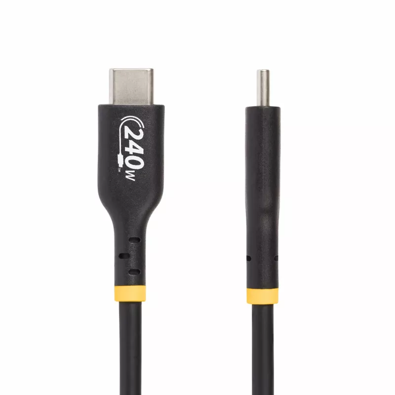 StarTech.com USB-C-latauskaapeli 2 m, USB-IF-sertifioitu USB-C-kaapeli, 240 W PD EPR, USB 2.0 Type-C -kannettavan laturikaapeli, USB-C-datansiirtokaapeli, TPE-päällyste, M/M