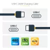 StarTech.com USB-C-latauskaapeli 2 m, USB-IF-sertifioitu USB-C-kaapeli, 240 W PD EPR, USB 2.0 Type-C -kannettavan laturikaapeli, USB-C-datansiirtokaapeli, TPE-päällyste, M/M