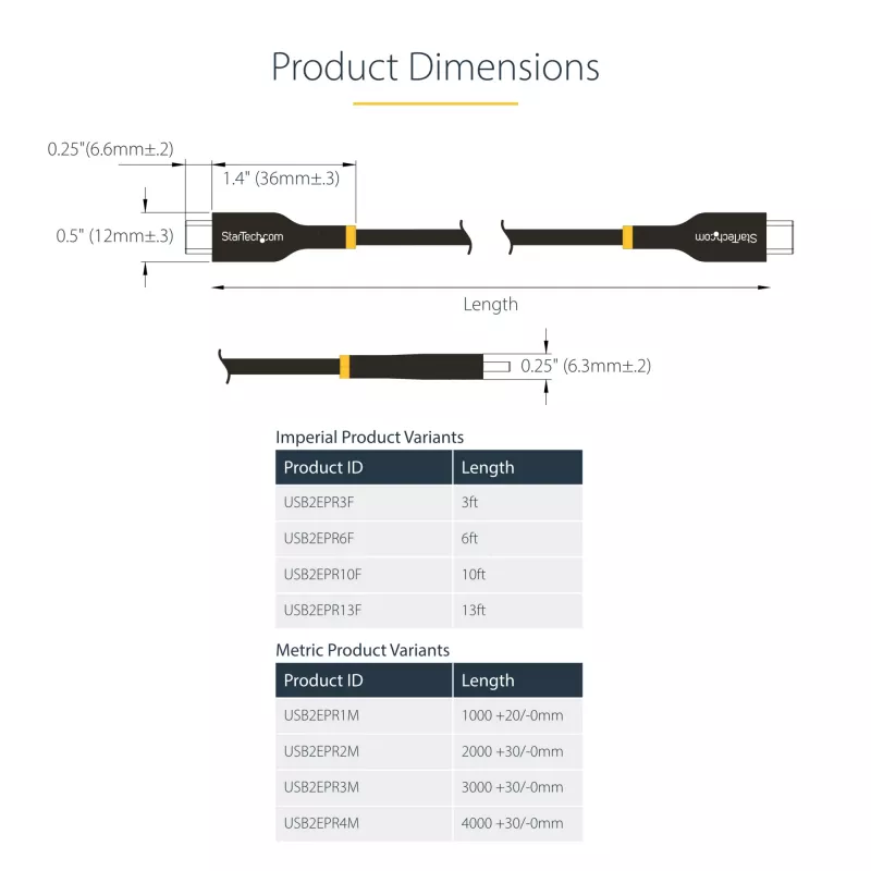 StarTech.com USB-C-latauskaapeli 2 m, USB-IF-sertifioitu USB-C-kaapeli, 240 W PD EPR, USB 2.0 Type-C -kannettavan laturikaapeli, USB-C-datansiirtokaapeli, TPE-päällyste, M/M