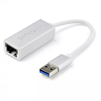 StarTech.com USB 3.0 – Gigabit-verkkosovitin - hopea, johdollinen, USB, Ethernet, 2000 Mbit/s, hopea