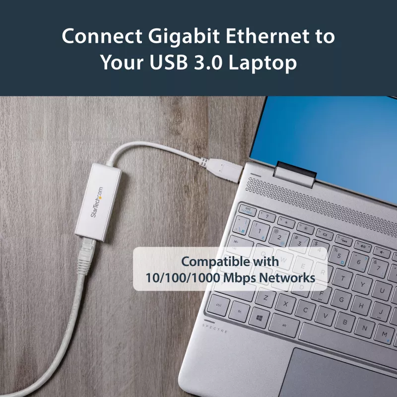 StarTech.com USB 3.0 – Gigabit Ethernet -verkkosovitin, 10/100/1000 Mbit/s, USB–RJ45, USB 3.0 – LAN-sovitin, USB 3.0 Ethernet -sovitin (GbE), TAA-yhteensopiva