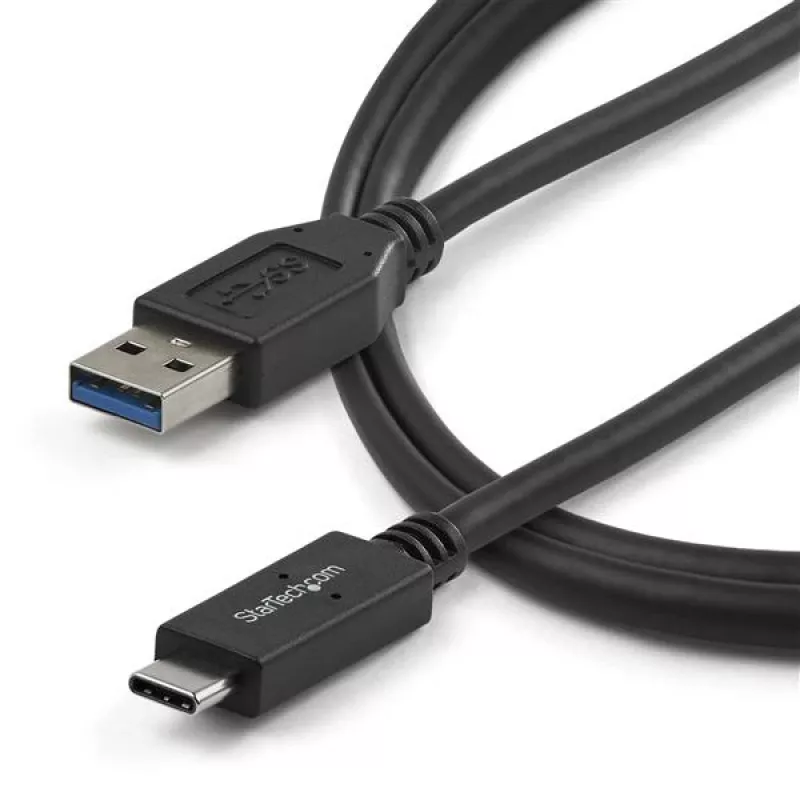 StarTech.com USB31AC1M USB-A – USB-C -kaapeli, uros–uros, USB 3.1, 10 Gbps, 1 m (3 ft), musta