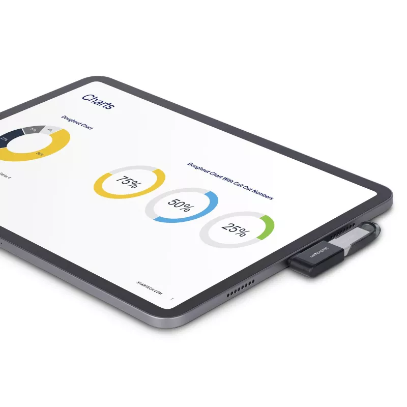 StarTech.com kulmikas USB-C–USB-A-sovitin, USB 5 Gbit/s, kompakti USB-C-uros – USB-A-naaras -sovitin, metallikotelo, uros/naaras