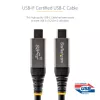 StarTech.com 3ft (1 m) USB-C-kaapeli 10 Gbit/s – USB-IF-sertifioitu USB-C-kaapeli – USB 3.1 Type-C-kaapeli – 100W (5A) Power Delivery -lataus, DP Alt -tila – USB-C–C-kaapeli – lataus ja synkronointi