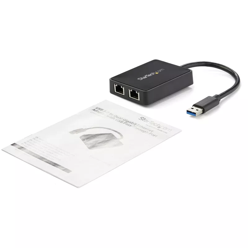 StarTech.com USB 3.0 – kaksiporttinen Gigabit Ethernet -sovitin NIC USB-portilla