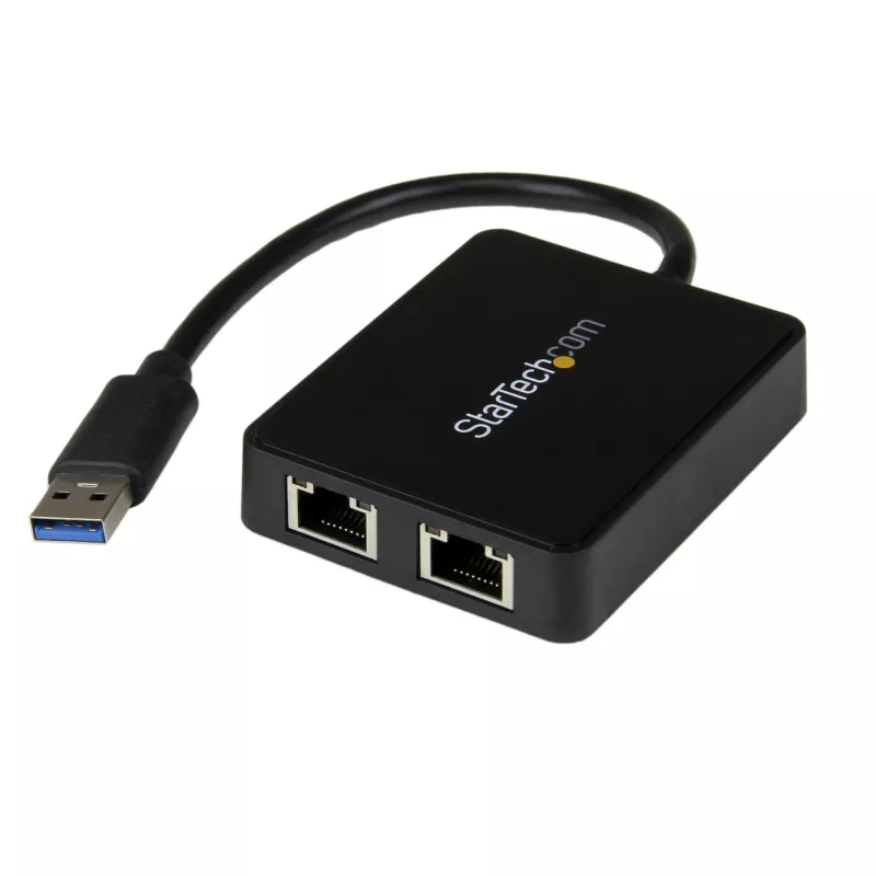 StarTech.com USB 3.0 – kaksiporttinen Gigabit Ethernet -sovitin NIC USB-portilla