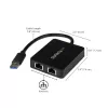 StarTech.com USB 3.0 – kaksiporttinen Gigabit Ethernet -sovitin NIC USB-portilla