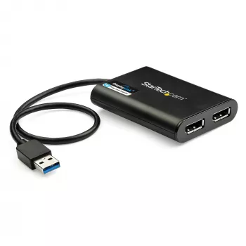 StarTech.com USB 3.0 – Dual DisplayPort -sovitin – 4K 60 Hz, 3.2 Gen 1 (3.1 Gen 1), USB Type-A, DisplayPort-lähtö, 4096 x 2160 pikseliä