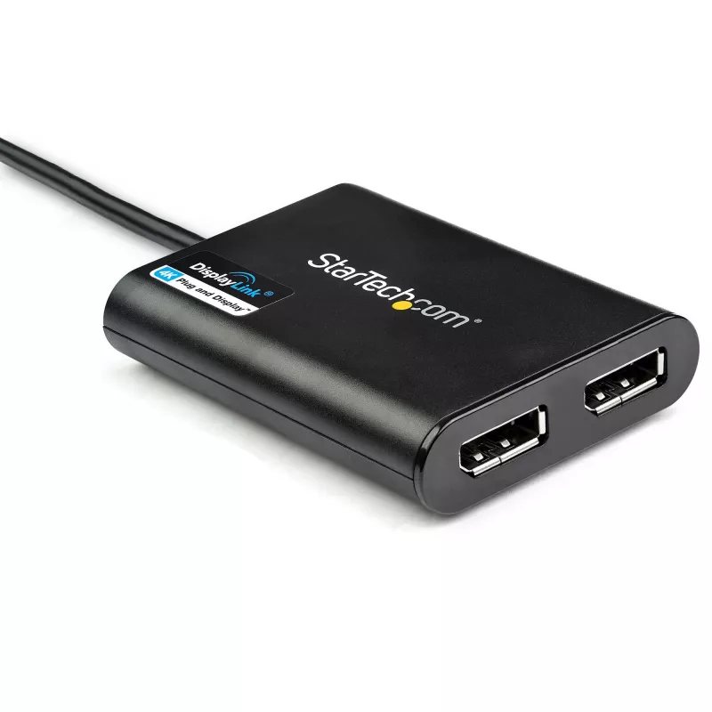 StarTech.com USB 3.0 – Dual DisplayPort -sovitin – 4K 60 Hz, 3.2 Gen 1 (3.1 Gen 1), USB Type-A, DisplayPort-lähtö, 4096 x 2160 pikseliä