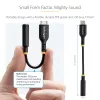 StarTech.com USBCAUDIO2 USB-C – 3,5 mm TRRS -kuulokkeiden/headsetin ääni-sovitin, 32-bittinen DAC, Thunderbolt-yhteensopiva, 12,7 cm, musta