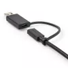 StarTech.com 3ft (1 m) USB-C-kaapeli USB-A-adapteridonglella – hybridi 2-in-1-USB-C-kaapeli USB-A:lla – USB-C–USB-C (10 Gbit/s/100W PD), USB-A–USB-C (5 Gbit/s) – ihanteellinen hybriditelakointiasemaan