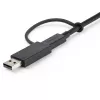StarTech.com 3ft (1 m) USB-C-kaapeli USB-A-adapteridonglella – hybridi 2-in-1-USB-C-kaapeli USB-A:lla – USB-C–USB-C (10 Gbit/s/100W PD), USB-A–USB-C (5 Gbit/s) – ihanteellinen hybriditelakointiasemaan