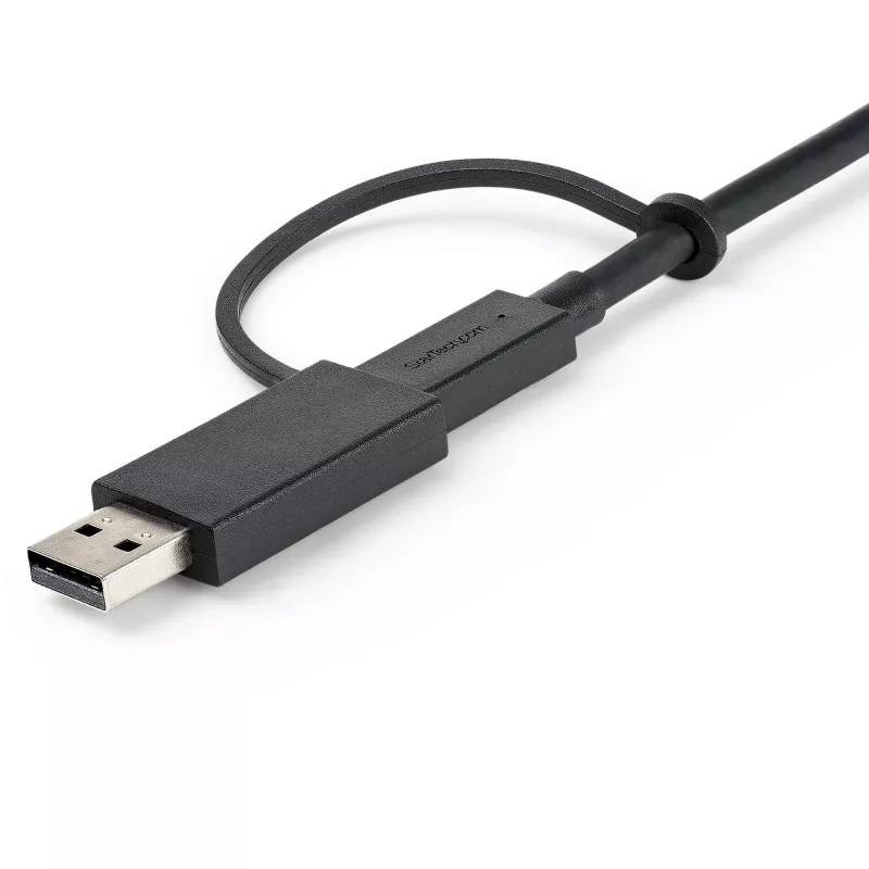 StarTech.com 3ft (1 m) USB-C-kaapeli USB-A-adapteridonglella – hybridi 2-in-1-USB-C-kaapeli USB-A:lla – USB-C–USB-C (10 Gbit/s/100W PD), USB-A–USB-C (5 Gbit/s) – ihanteellinen hybriditelakointiasemaan