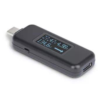 StarTech.com USB-C-virtatesteri, digitaalinen yleismittari, kaksisuuntainen jännite- ja virtamittari, jopa 240W PD EPR, kannettava USB-C-kaapelin ja -portin tehonmittaustesteri
