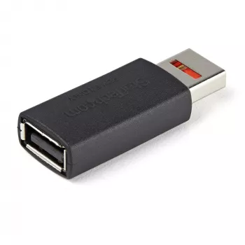 StarTech.com turvallinen lataava USB-datalohkojasovitin – uros-naaras USB-A vain lataus -sovitin – dataton lataus-/vain virta -sovitin puhelimelle/tabletille – datan estävä USB-suojasovitin