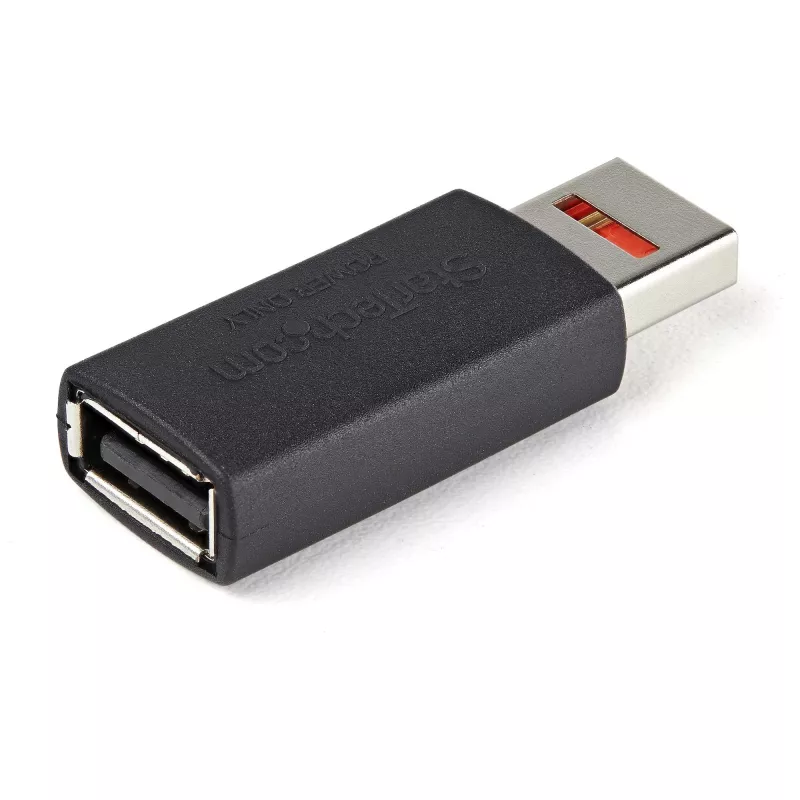 StarTech.com turvallinen lataava USB-datalohkojasovitin – uros-naaras USB-A vain lataus -sovitin – dataton lataus-/vain virta -sovitin puhelimelle/tabletille – datan estävä USB-suojasovitin