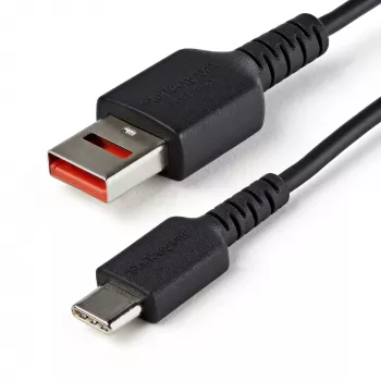 StarTech.com 3 ft (1 m) Secure Charging -kaapeli – USB-A–USB-C-datalohkoja, vain lataus -kaapeli – No-Data Power-Only -latauskaapeli puhelimelle/tabletille – datan estävä USB-suojasovitinkaapeli