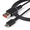 StarTech.com 3 ft (1 m) Secure Charging -kaapeli – USB-A–USB-C-datalohkoja, vain lataus -kaapeli – No-Data Power-Only -latauskaapeli puhelimelle/tabletille – datan estävä USB-suojasovitinkaapeli